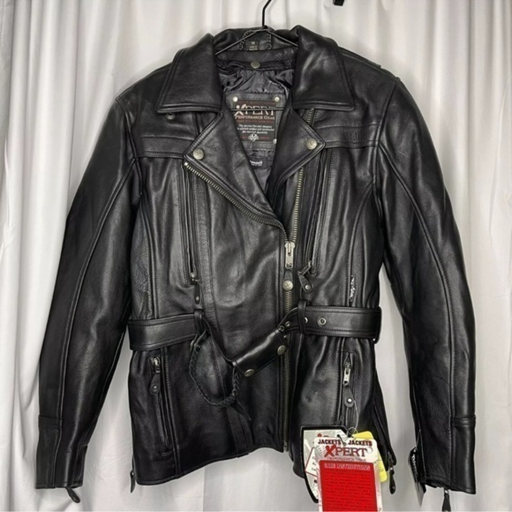 Xpert Performance Gear Premium Leather Jacket With Kevlar Size Medium Motorcycle